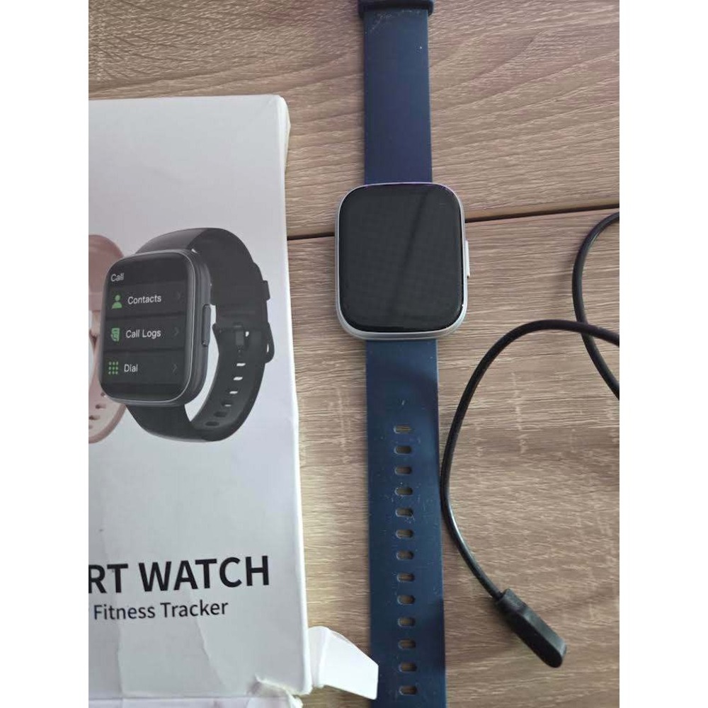 PUGO Smart Watch Blue Fitness Tracker TFT‎ LCD Display IP68 Water Resistant